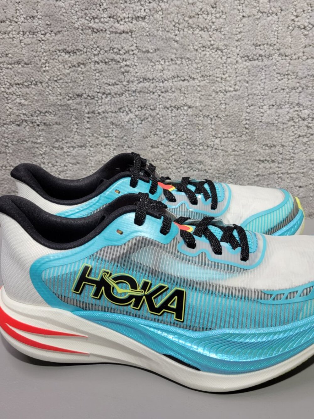Hoka One One Cielo X1 2.0 Size W8.5 M7.5 Frost Black Athletic Running Sneakers - Picture 4 of 10